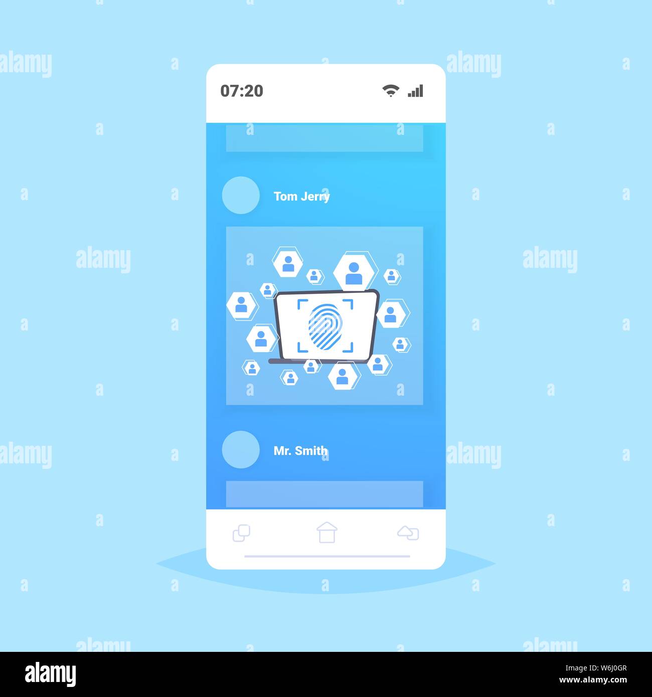 online mobile application biometric fingerprint security data