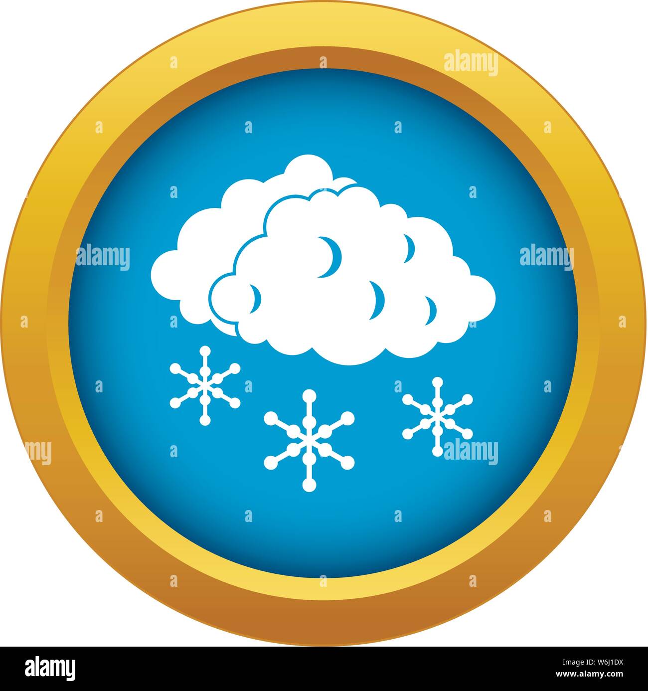 Clouds and snow icon blue vector isolated Stock Vector Image & Art - Alamy