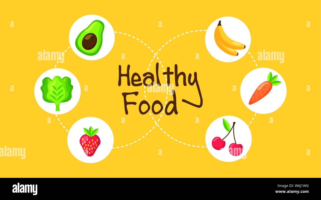 Healthy and organic food vector design Stock Vector Image & Art - Alamy