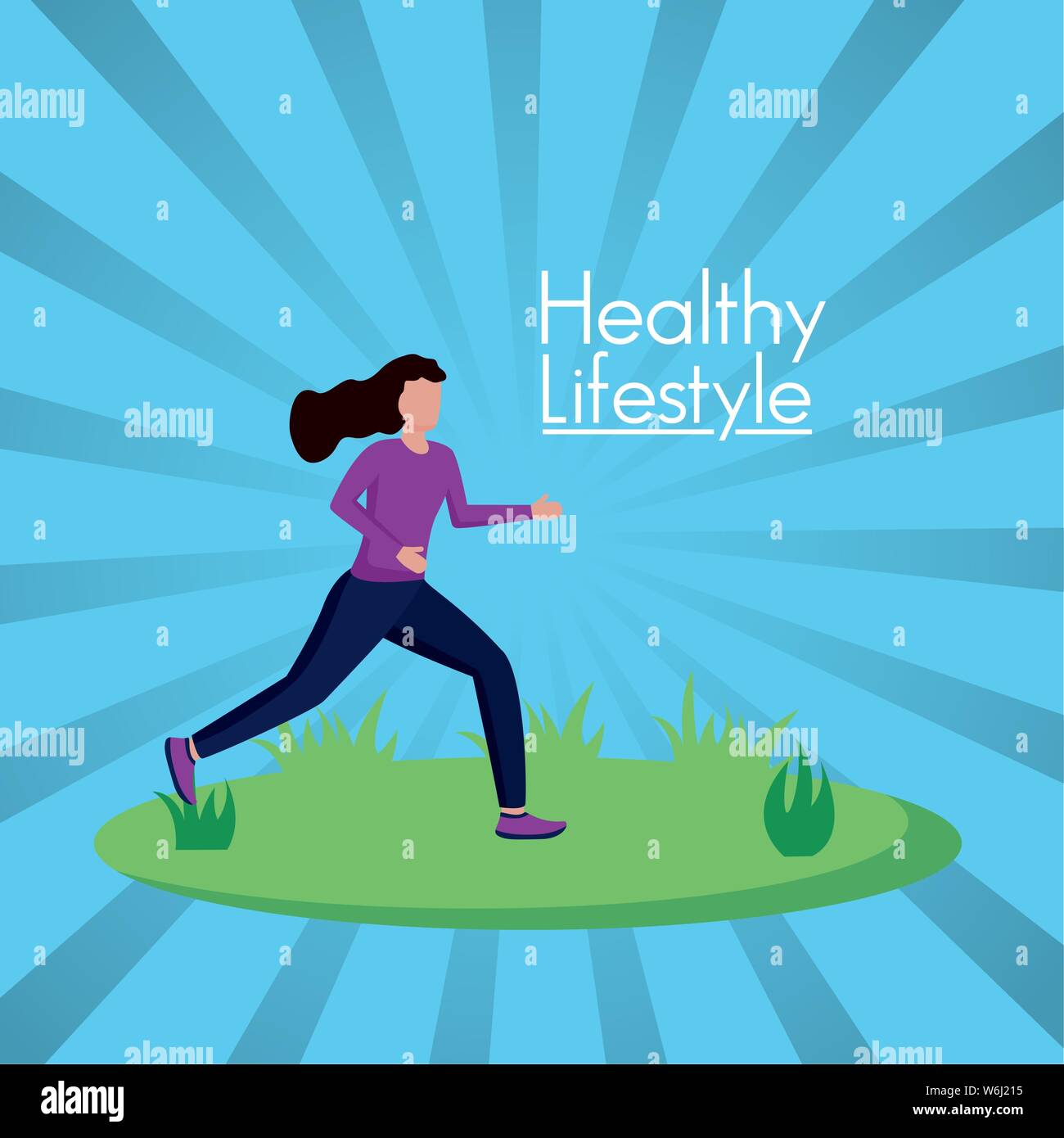 Avatar woman and healthy lifestyle vector design Stock Vector Image ...