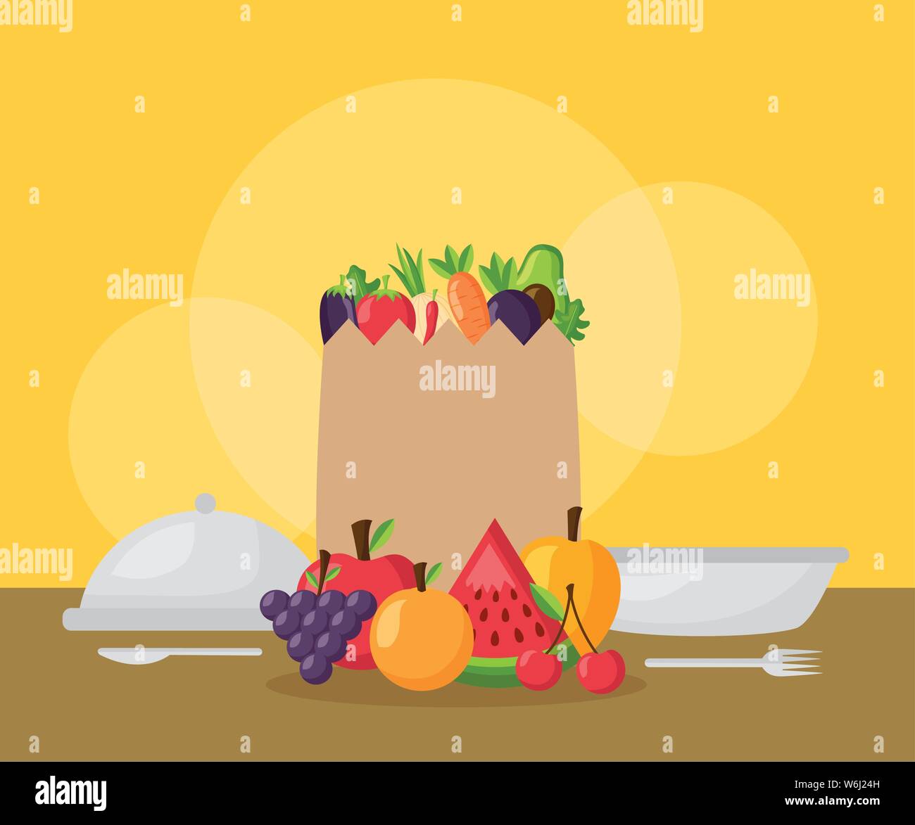 Healthy and organic food vector design Stock Vector Image & Art - Alamy