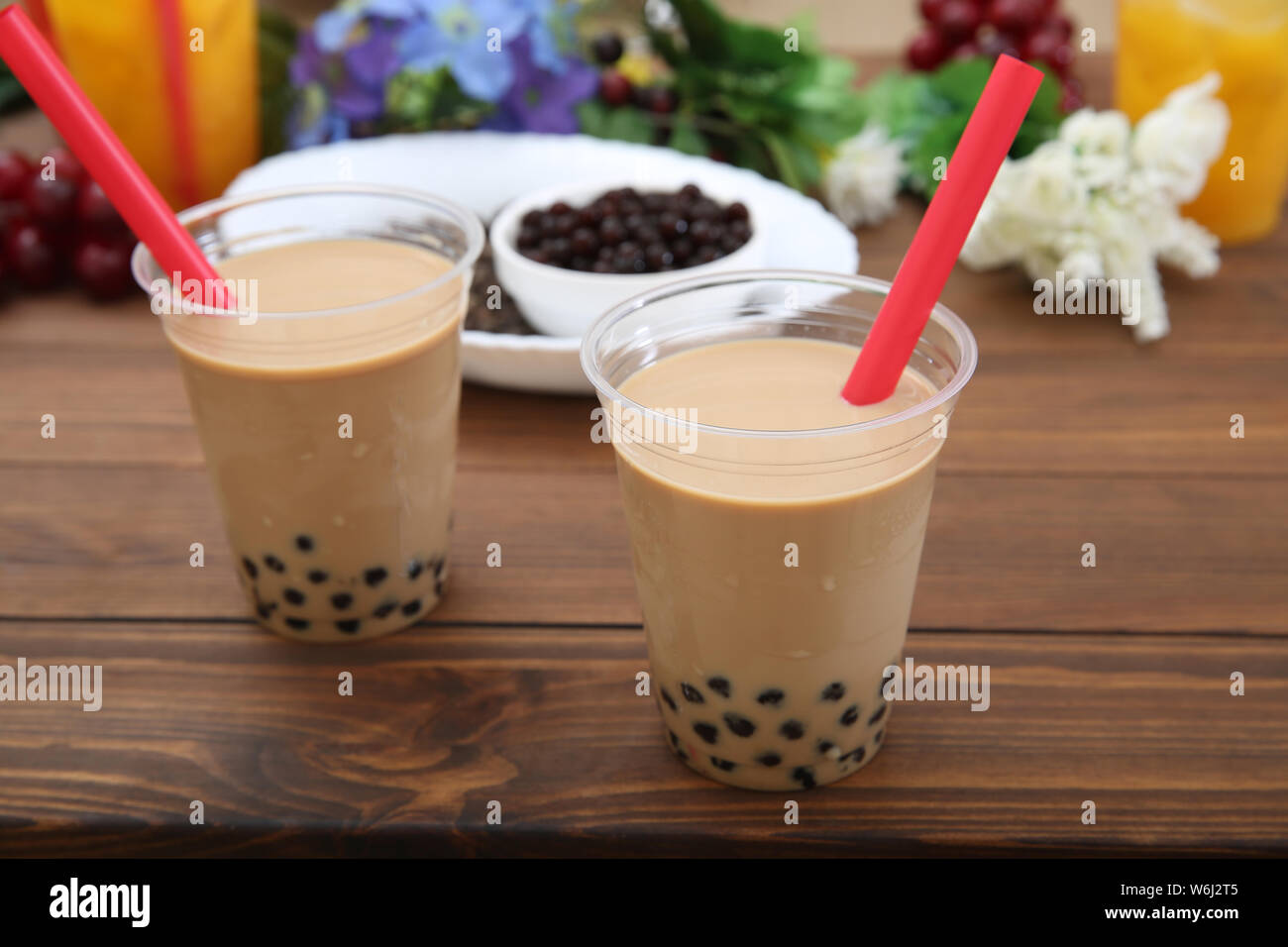 Tapioca milk tea Stock Photo Alamy