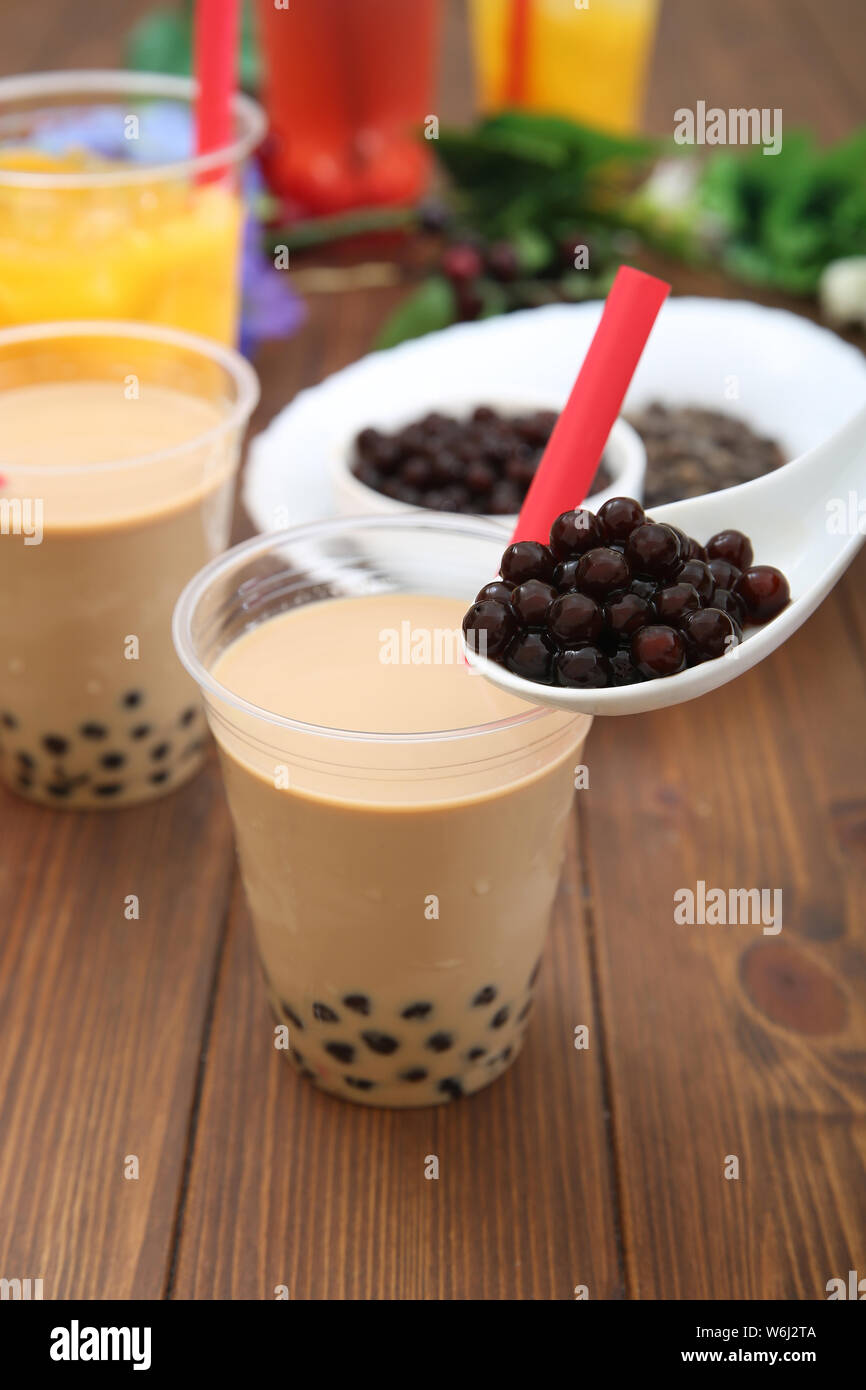 Tapioca milk tea Stock Photo Alamy