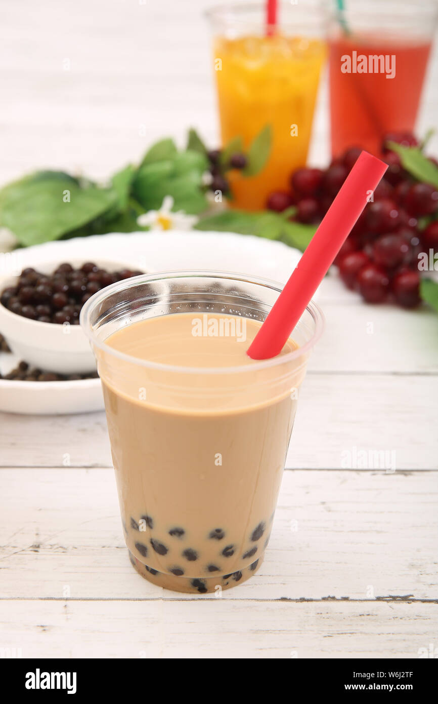 Tapioca milk tea Stock Photo Alamy