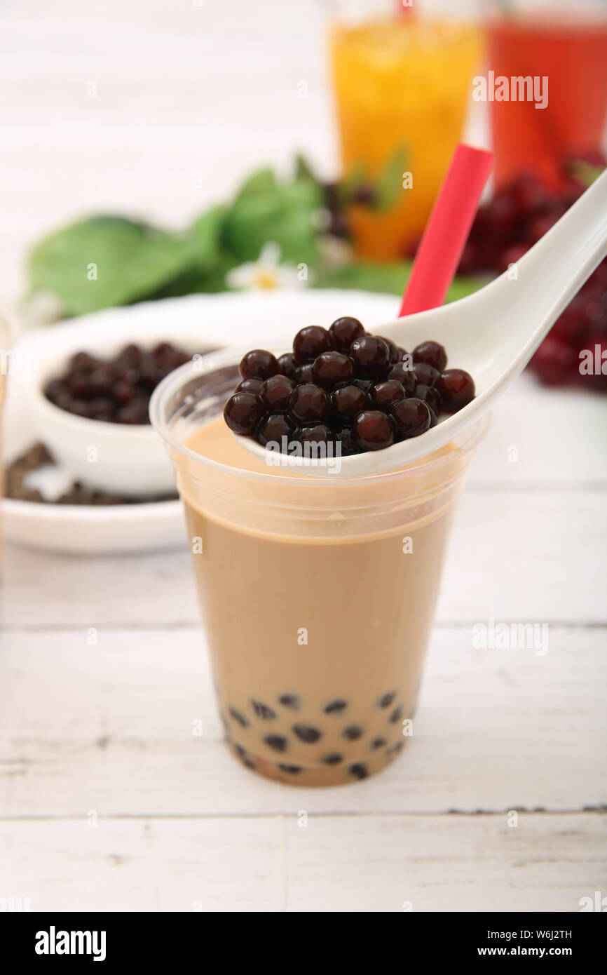 Tapioca milk tea Stock Photo Alamy