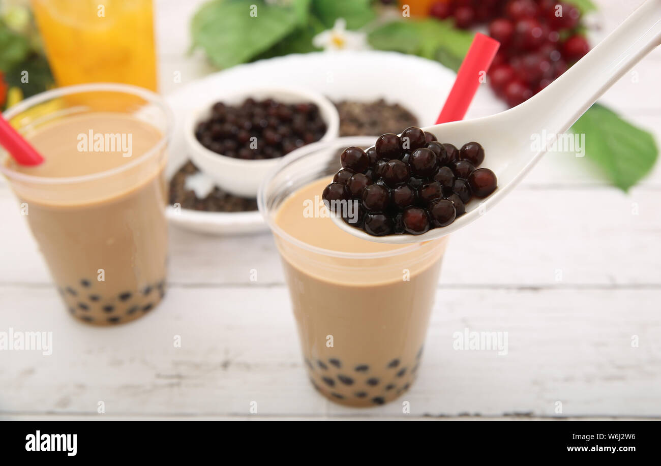 Tapioca milk tea Stock Photo Alamy
