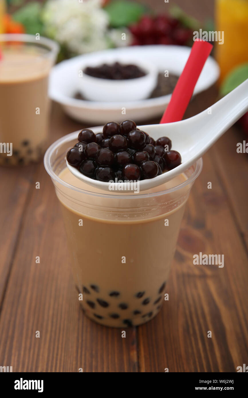 Tapioca milk tea Stock Photo Alamy