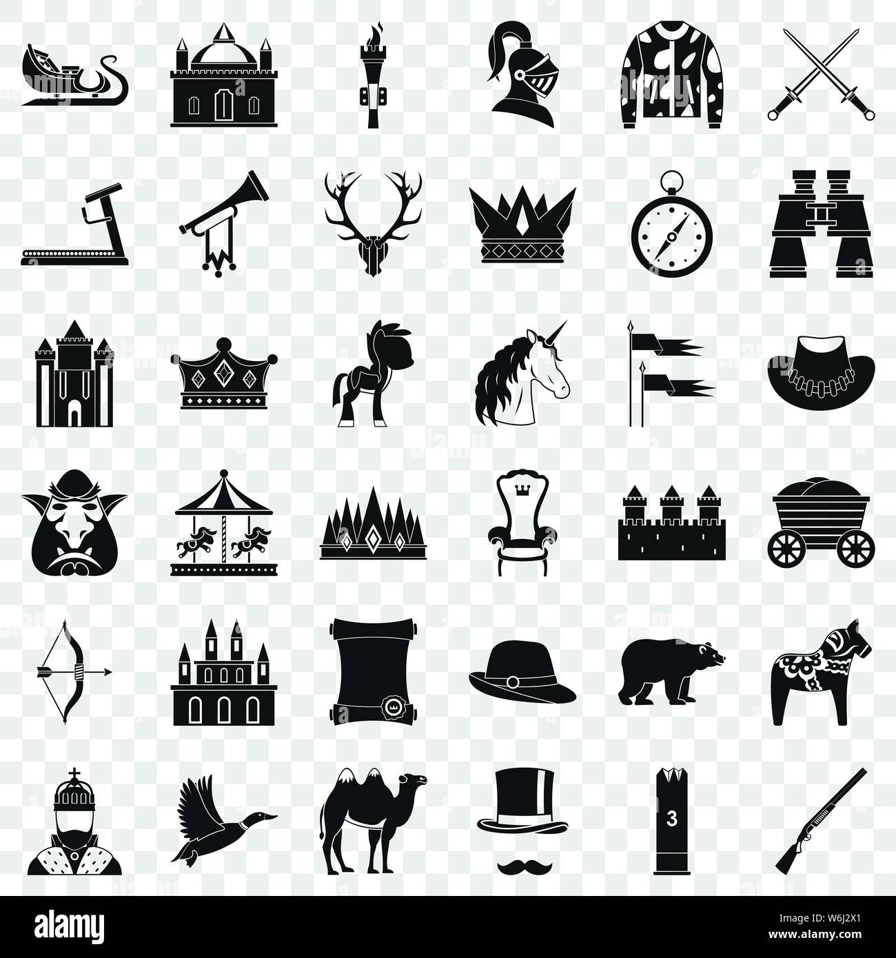 Hunting icons set, simple style Stock Vector Image & Art - Alamy