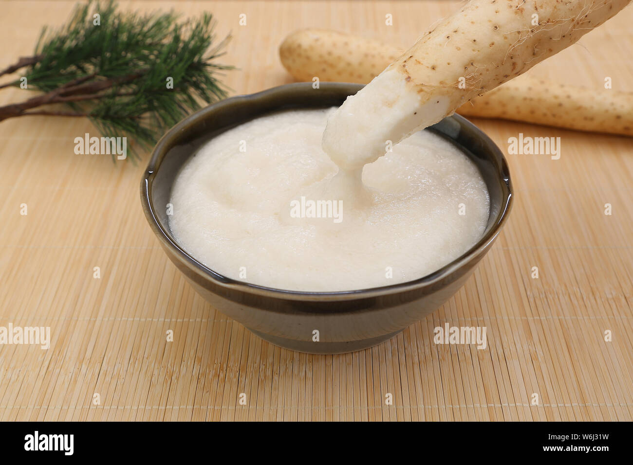 Tororo (Grated yam Stock Photo Alamy