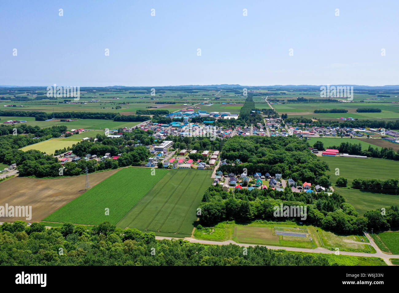 Aerial Photography of Tokachi, Hokkaido, Japan Stock Photo Alamy