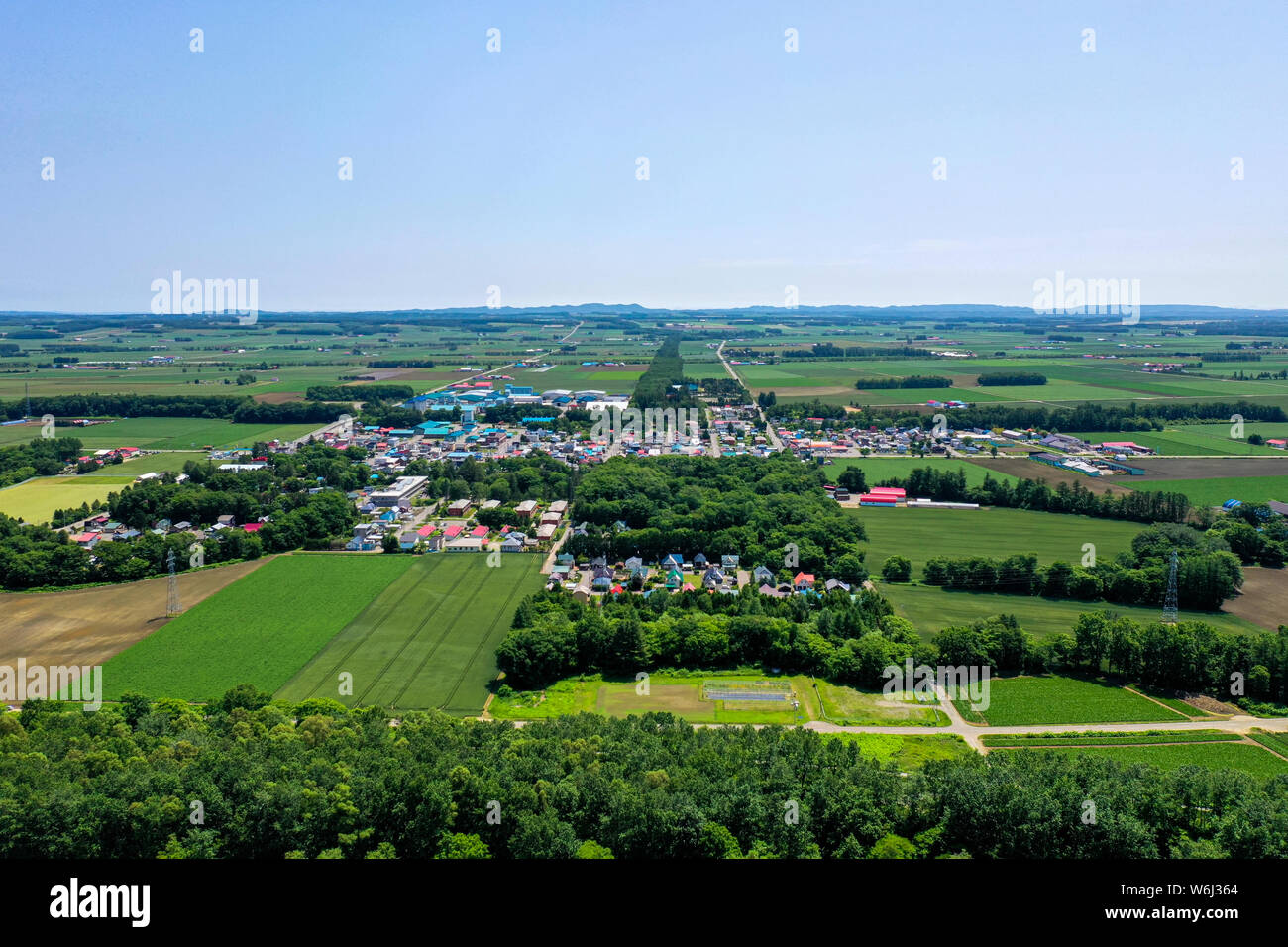 Aerial Photography of Tokachi, Hokkaido, Japan Stock Photo Alamy