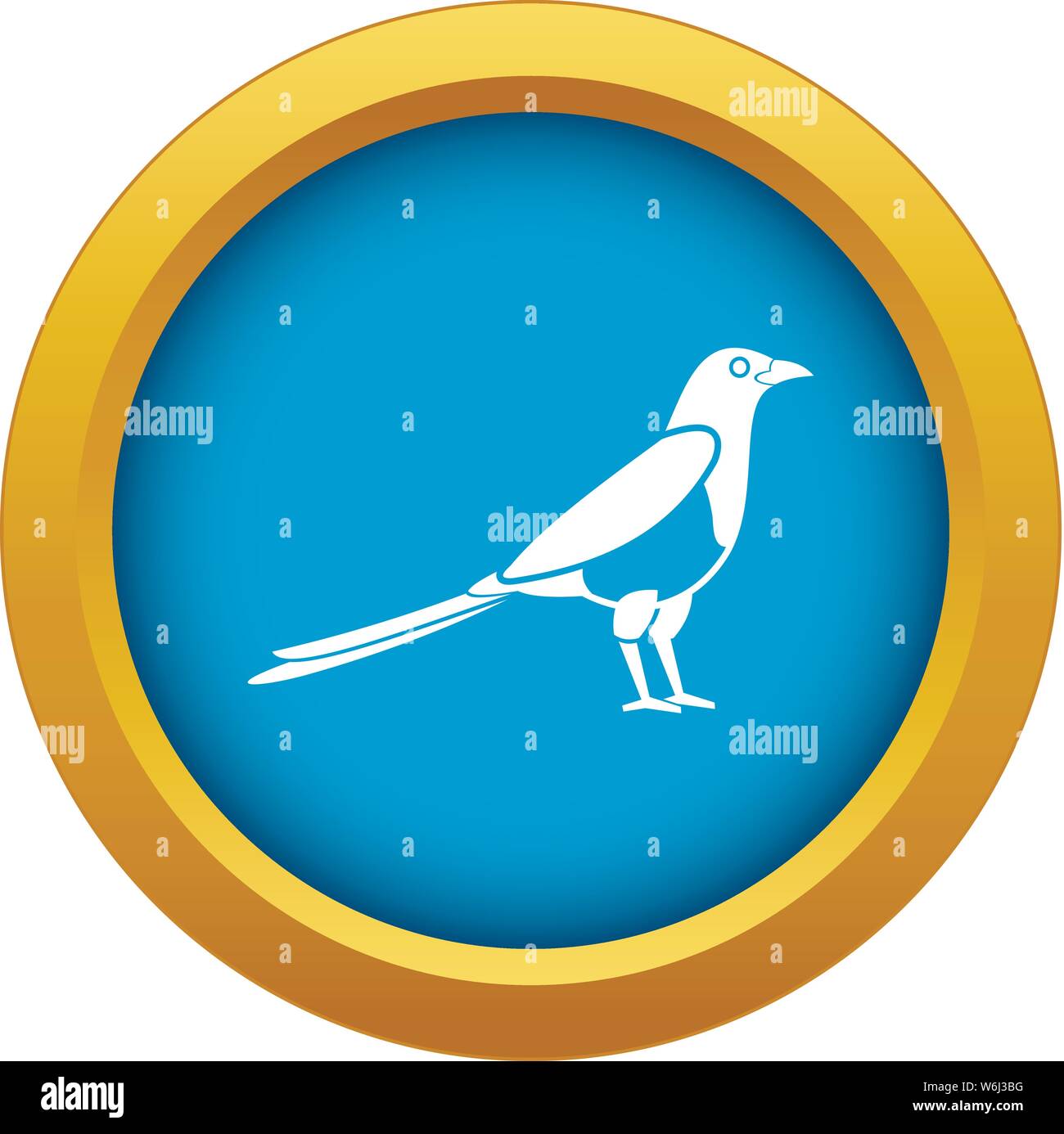 Bird magpie icon blue vector isolated Stock Vector Image & Art - Alamy