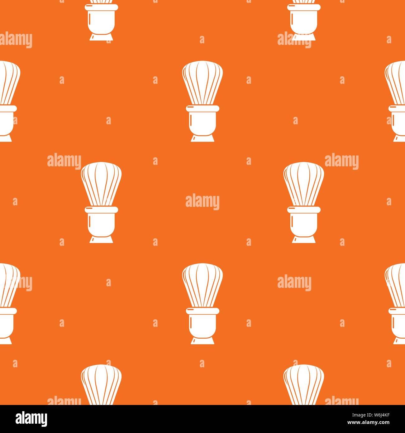 Shaving brush pattern vector orange Stock Vector