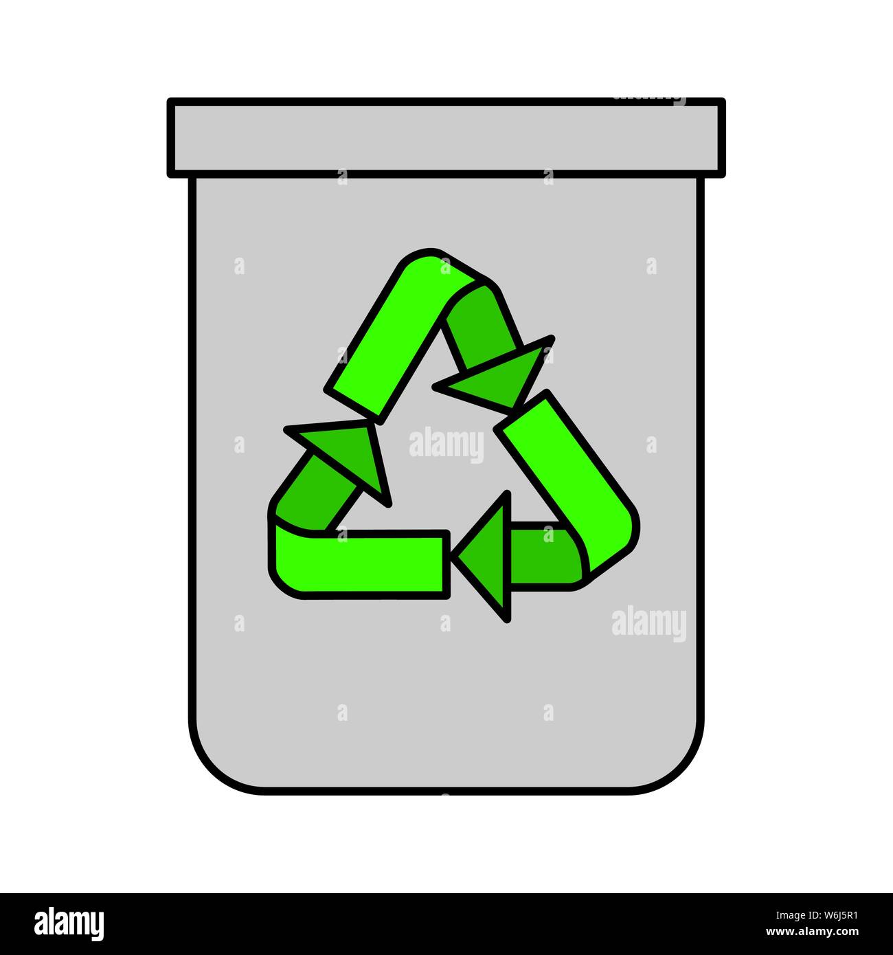 recycle bin waste isolated icon Stock Vector Image & Art - Alamy