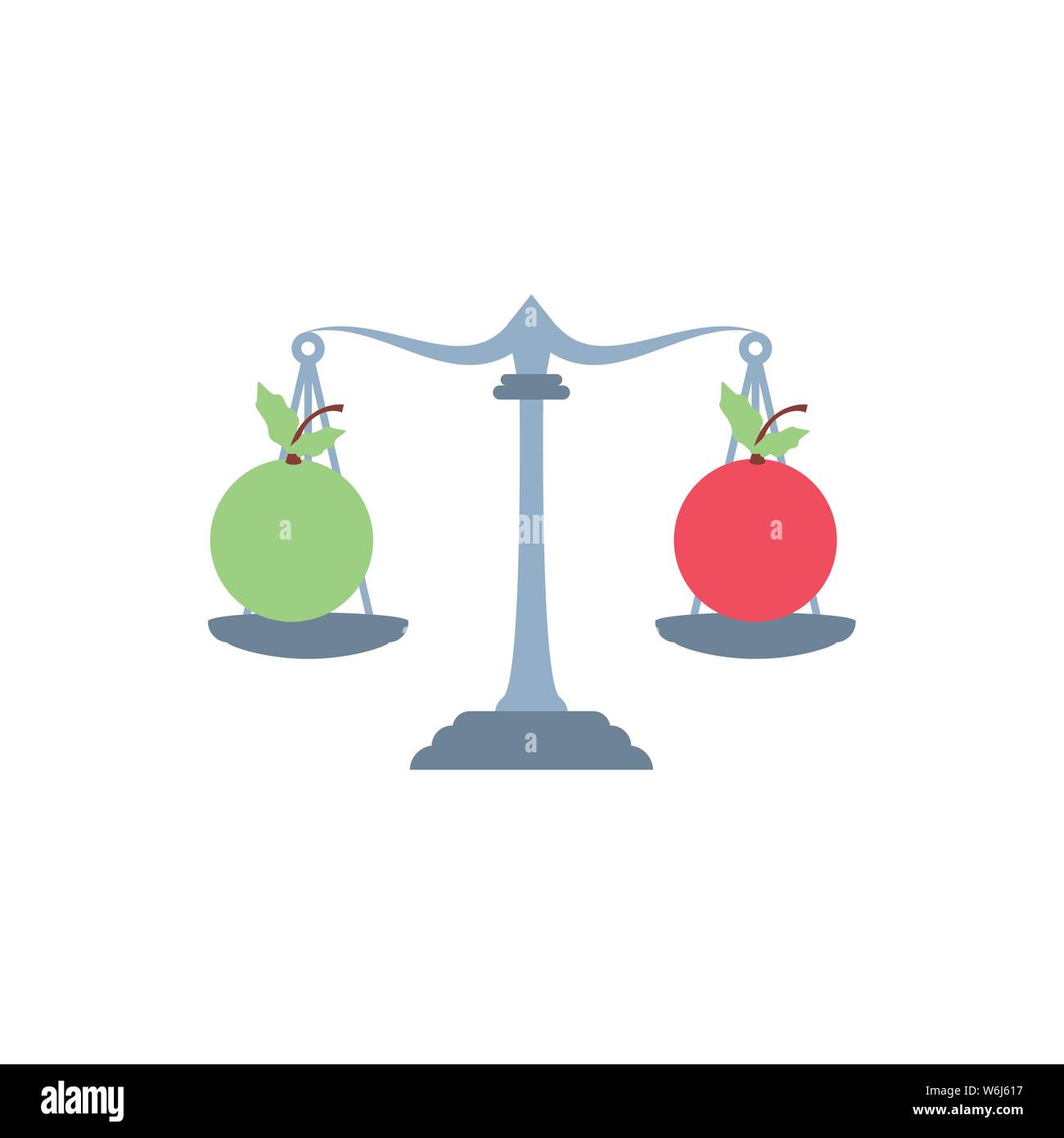 fresh cherries fruits in balance symbol vector illustration design
