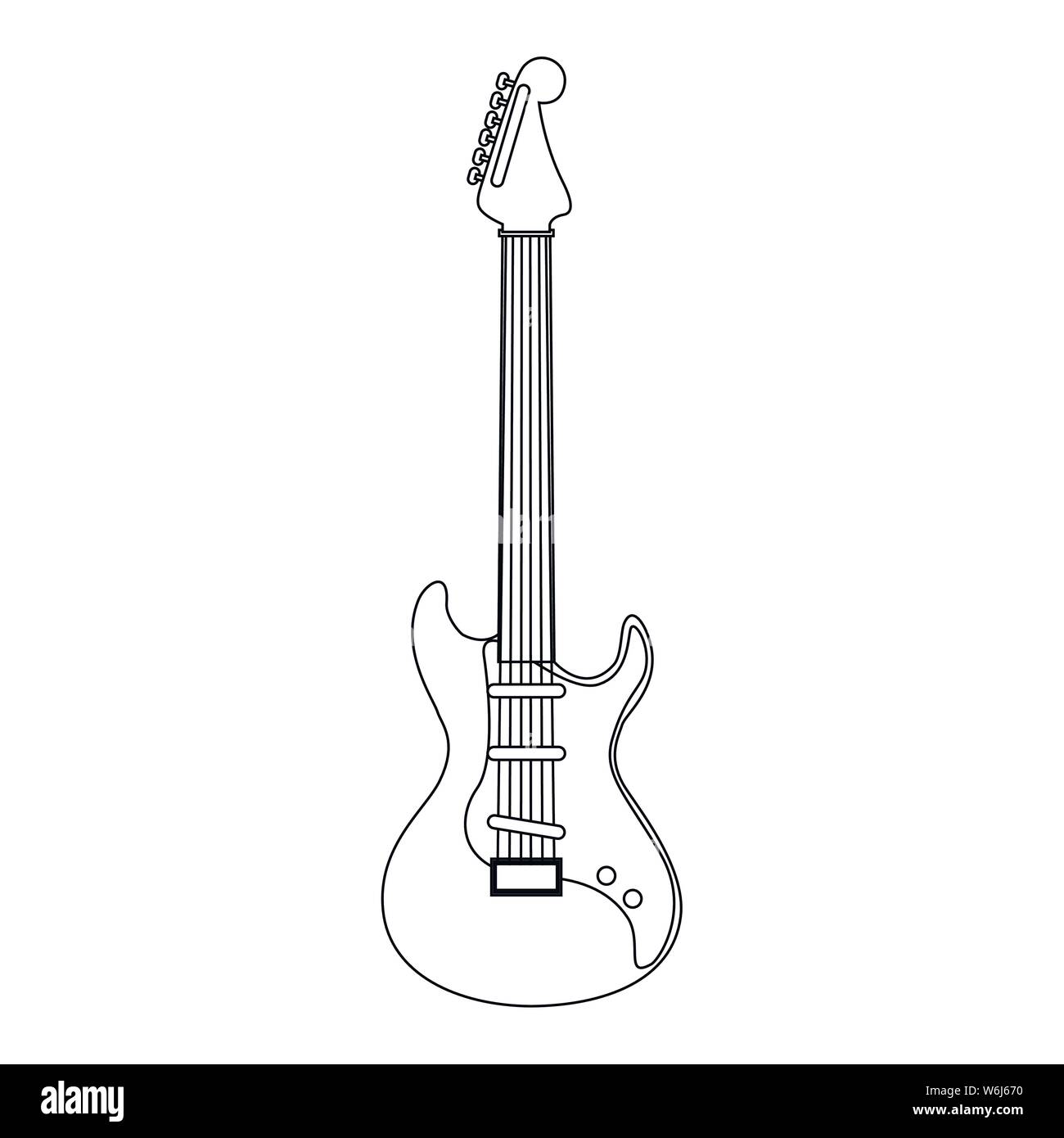 electric guitar musical on white background vector illustration Stock ...
