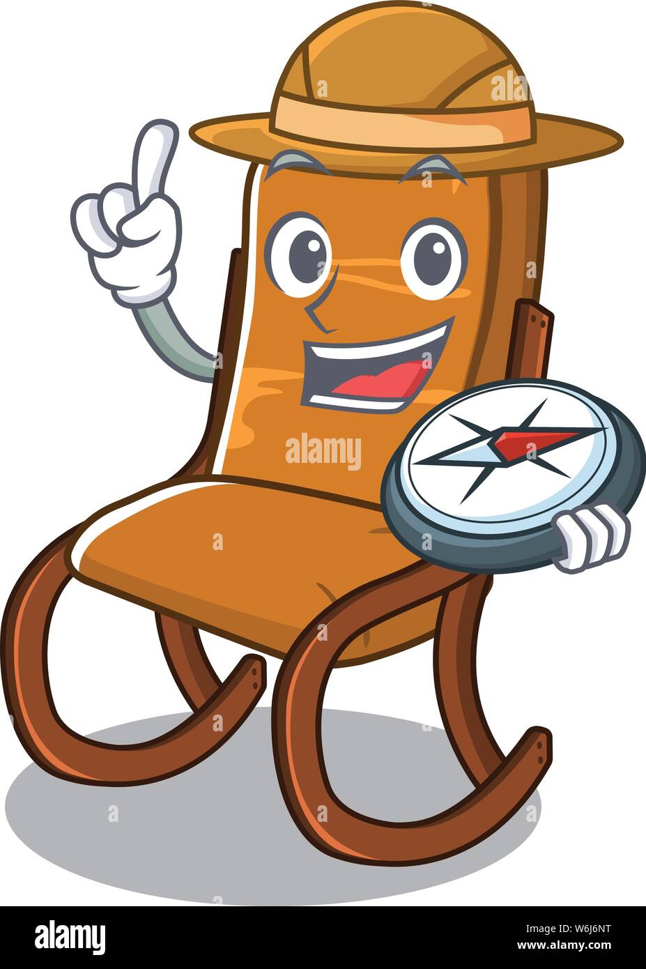 Explorer rocking chair in the cartoon shape Stock Vector Image & Art ...