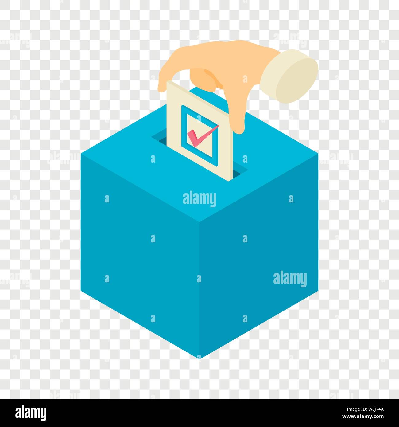 Ballot box icon, isometric 3d style Stock Vector
