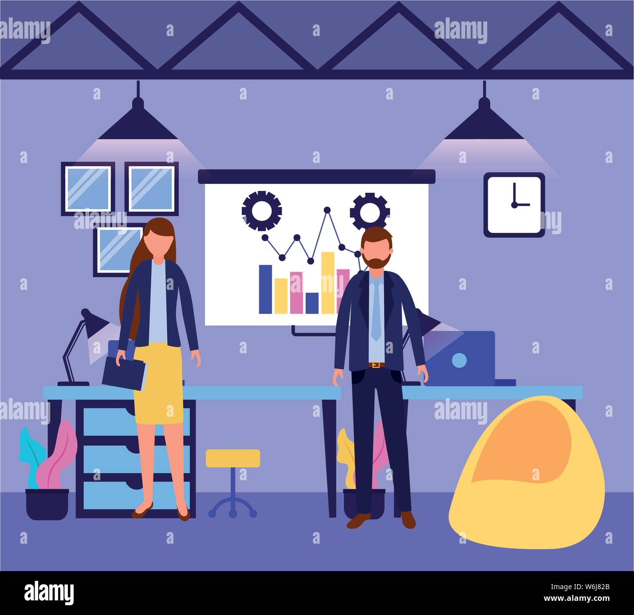 Workflow and infographic vector design Stock Vector Image & Art - Alamy