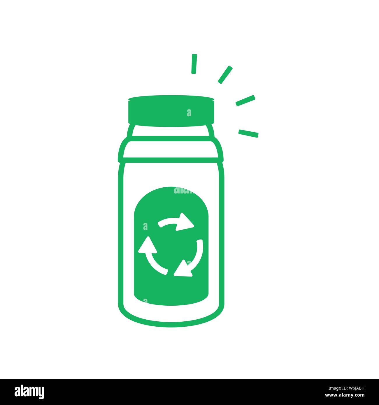 recycling arrows with bottle beverage vector illustration design Stock ...