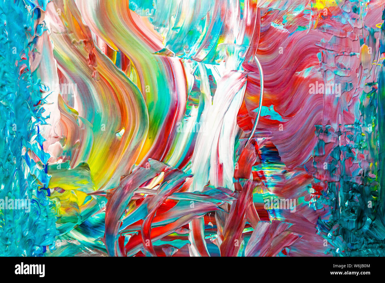 Abstract Close-up Of Acrylic Paint Canvas Print