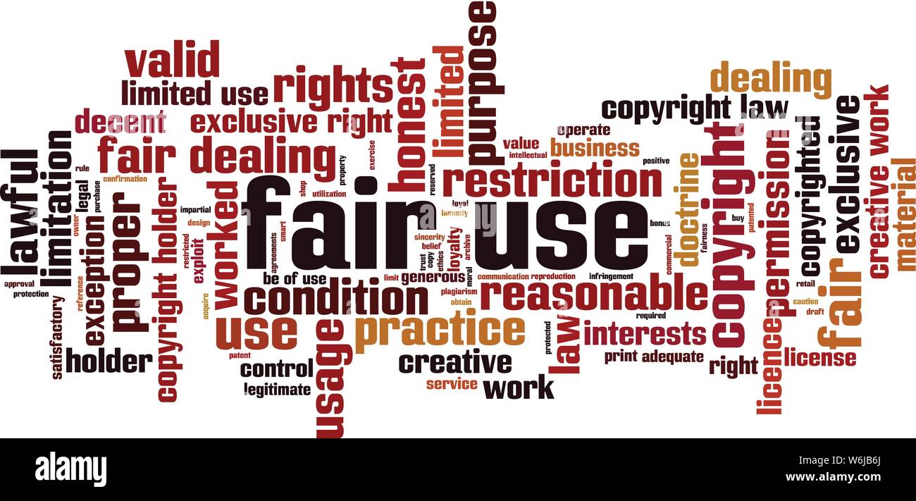 Fair use word cloud concept. Collage made of words about fair use 