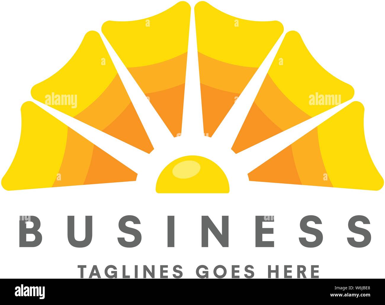 simple creative sun with bright color logo vector, Sun weather logo element Stock Vector