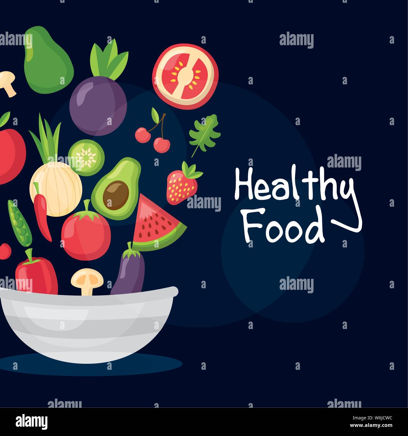 Healthy and organic food vector design Stock Vector Image & Art - Alamy
