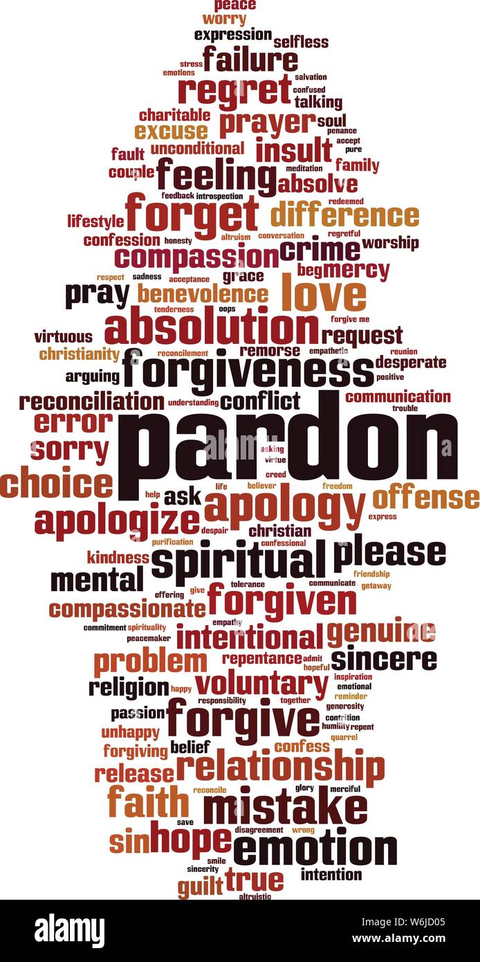 Pardon word cloud concept. Collage made of words about pardon. Vector ...