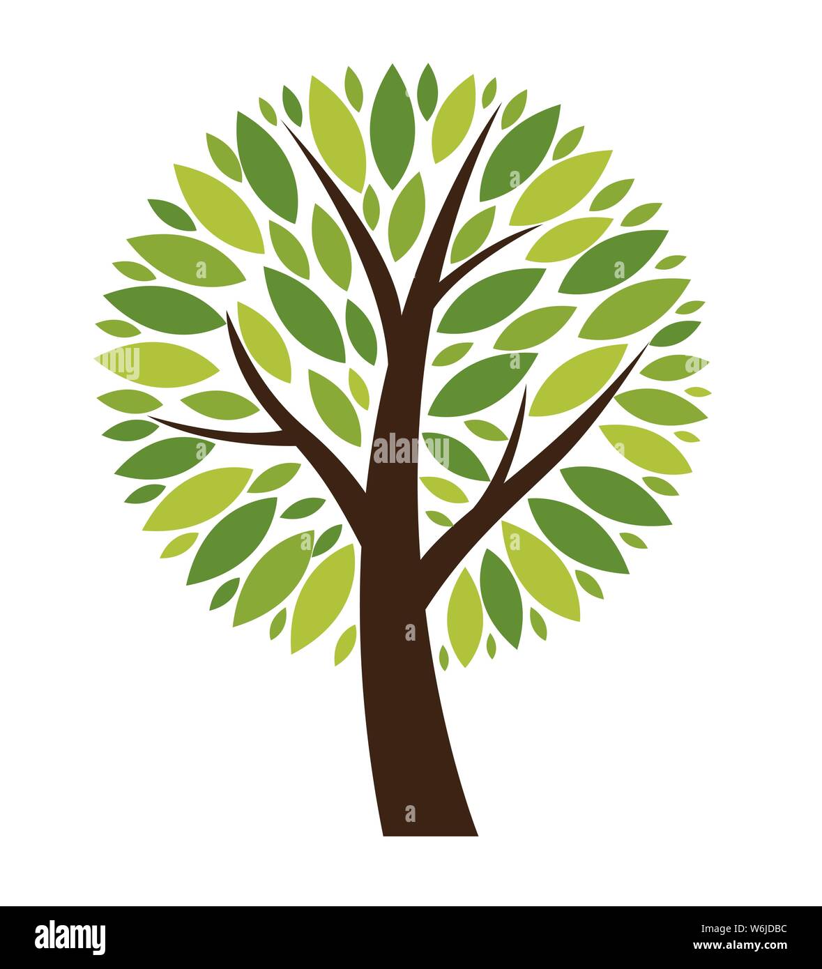 Abstract Vector Green Tree Illustration Stock Vector Image & Art - Alamy