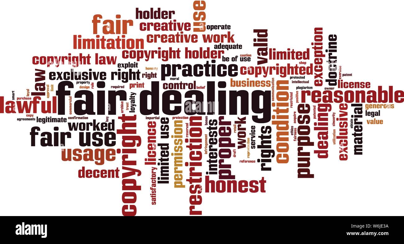 Fair dealing word cloud concept. Collage made of words about fair ...