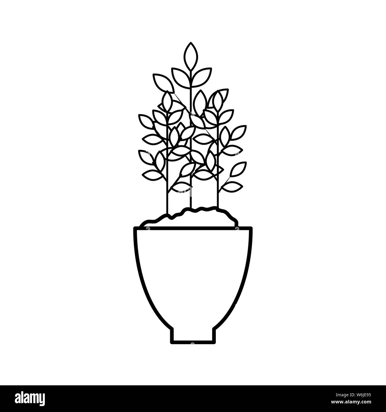 houseplant in pot natural icon Stock Vector Image & Art - Alamy