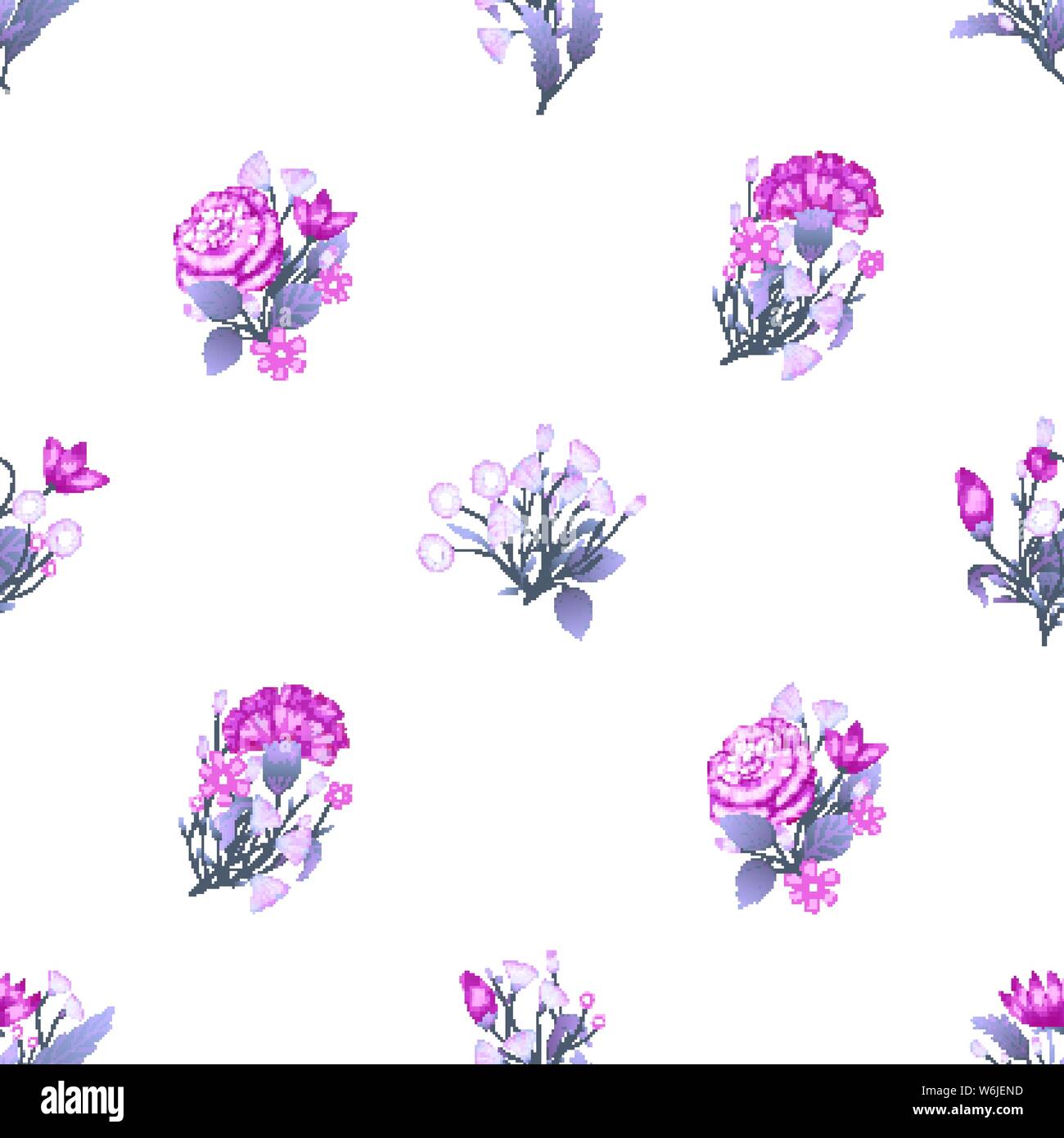 Seamless pattern Vector floral design with roses . Romantic background ...