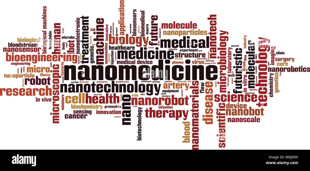 Nanomedicine word cloud concept. Collage made of words about nanomedicine. Vector illustration Stock Vector