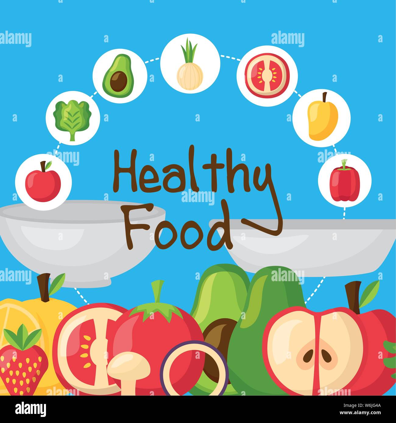 Healthy and organic food vector design Stock Vector Image & Art - Alamy
