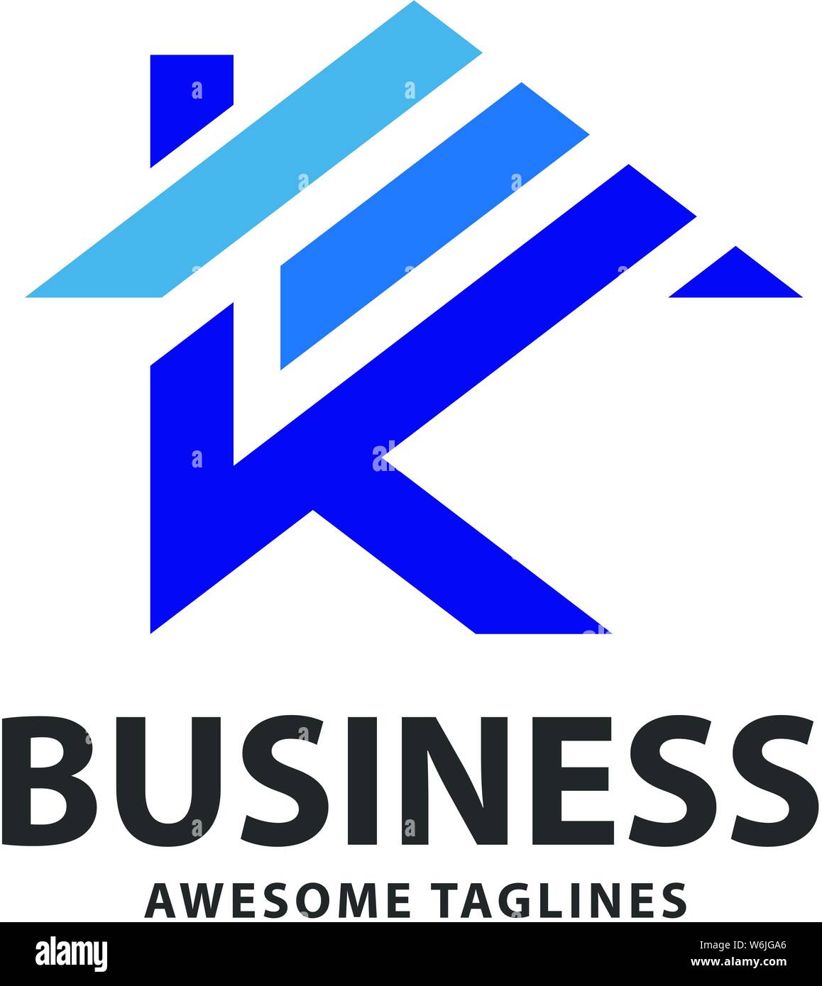 creative letter k with house strips color logo vector concept, real estate letter k logo  vector Stock Vector