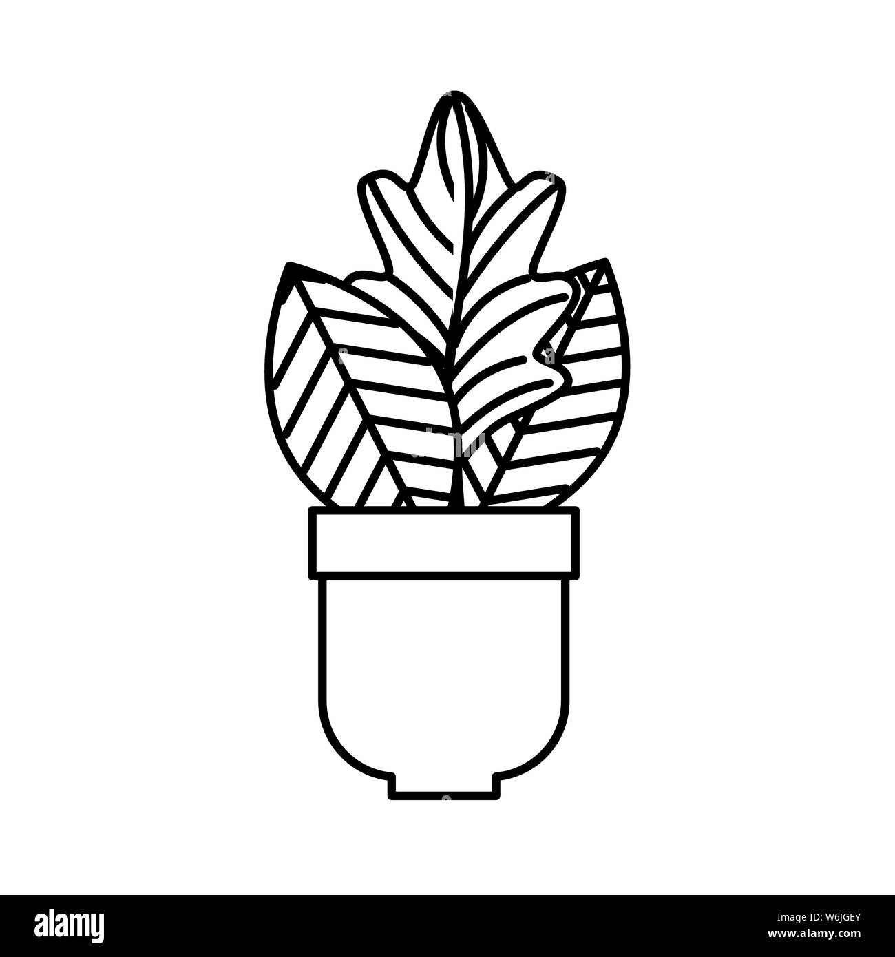 houseplant in pot natural icon Stock Vector Image & Art - Alamy