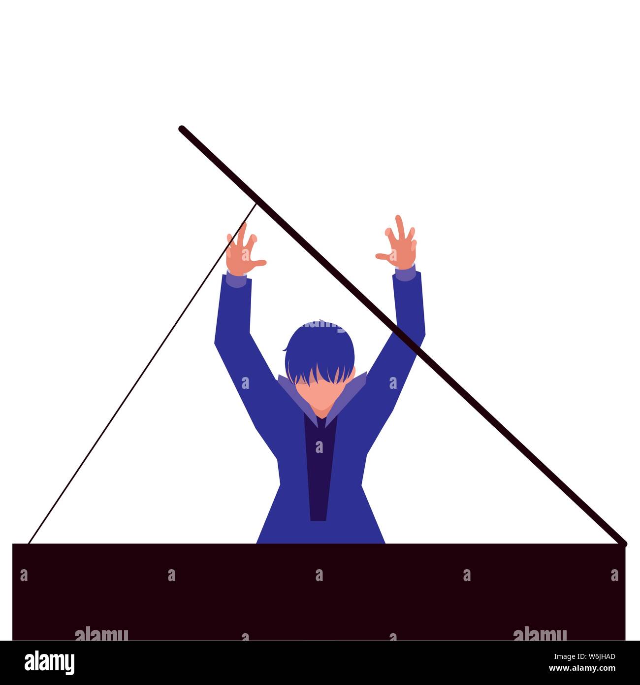 musician man piano playing music design vector illustration Stock ...
