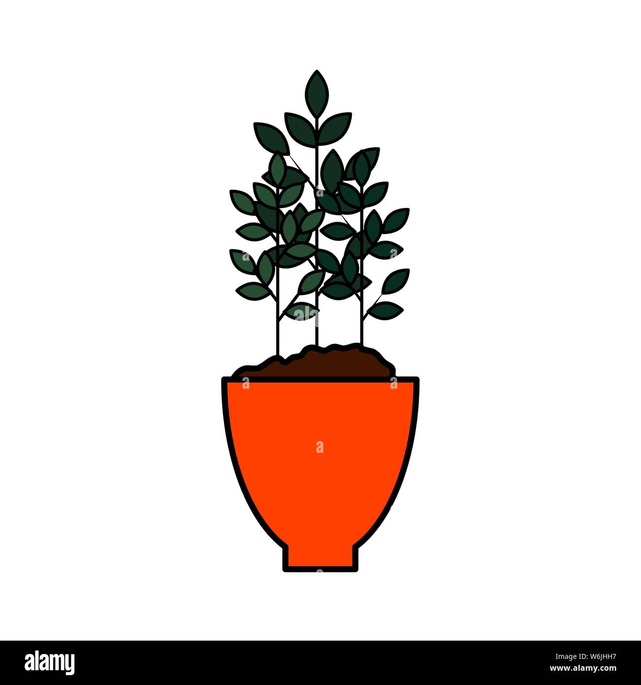 houseplant in pot natural icon Stock Vector Image & Art - Alamy