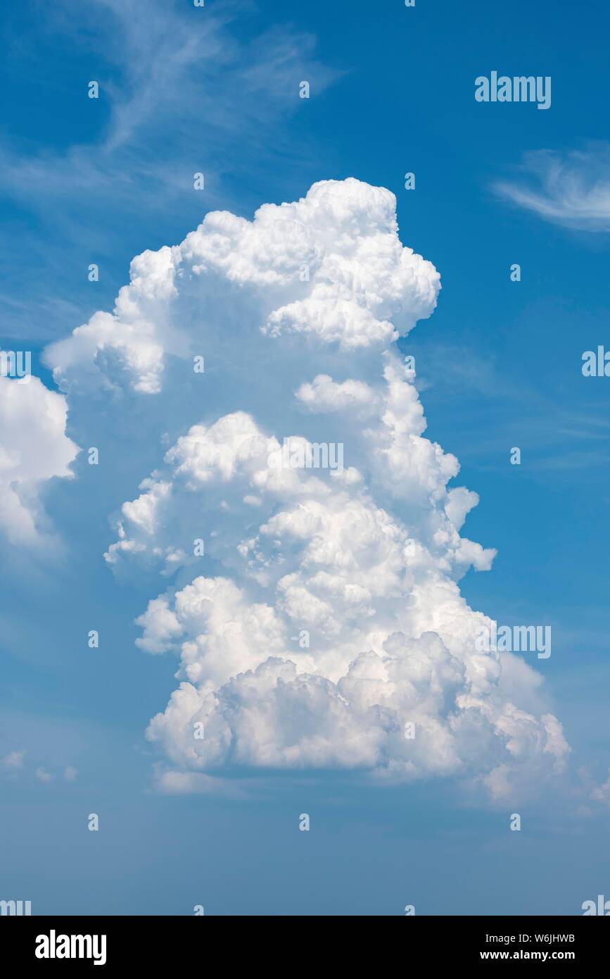 Cumulonimbus Clouds, Thunderstorm Clouds, Constance County, Baden-Wurttemberg, Germany Stock Photo
