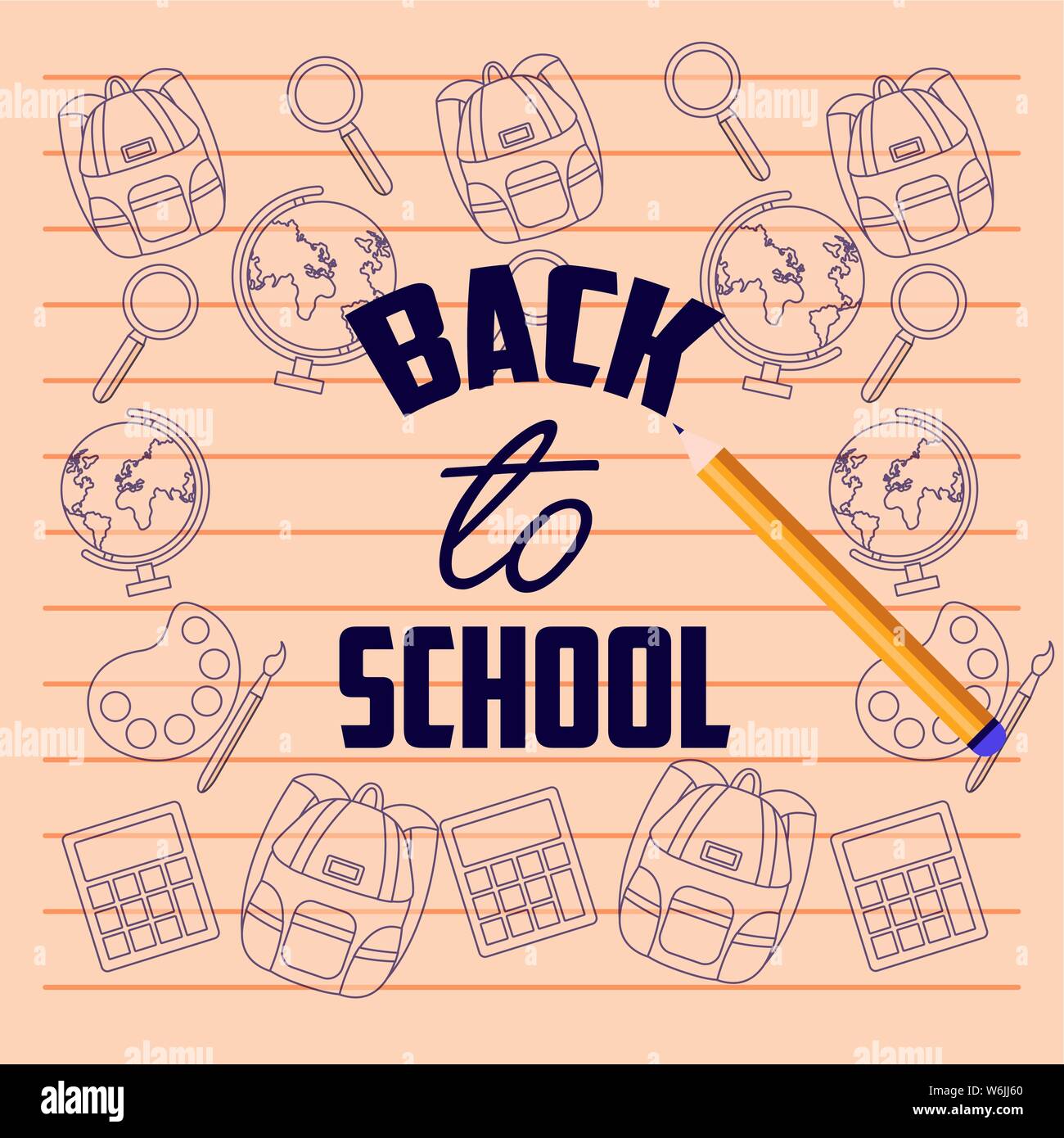 Back to school vector design Stock Vector Image & Art - Alamy