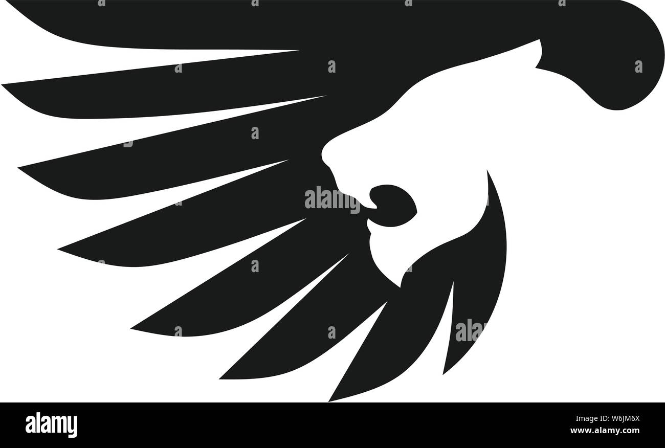 creative lion wing logo vector illustration, Winged Lion ancient emblems elements Stock Vector