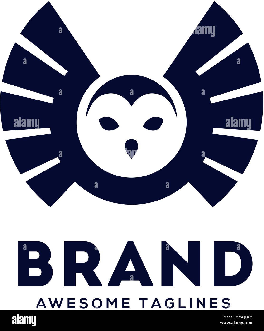 creative owl fly logo template vector icon illustration design Stock Vector