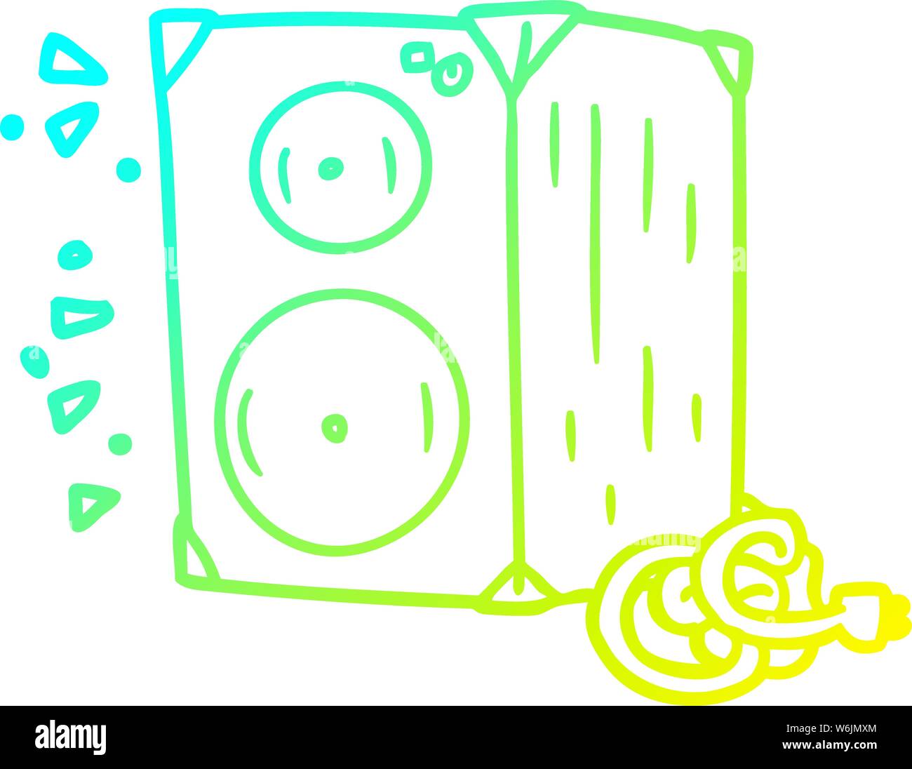 Photo inspiration: Gallery Detail: Cold Gradient Line Drawing Of A Cartoon Amplifier Stock Vector