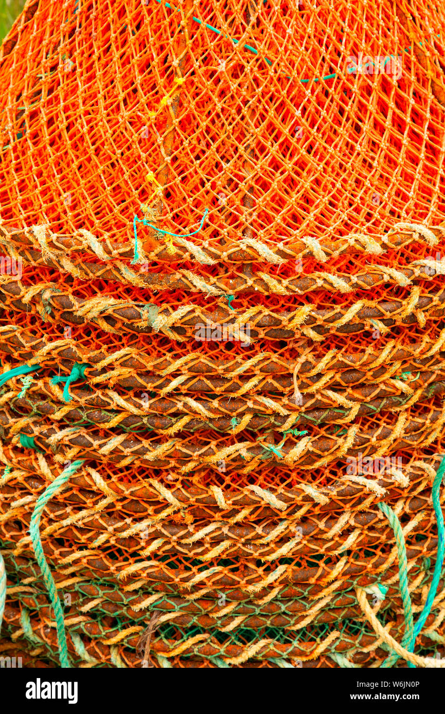 Fishing nets, Bonavista, Newfoundland and Labrador, Canada Stock Photo