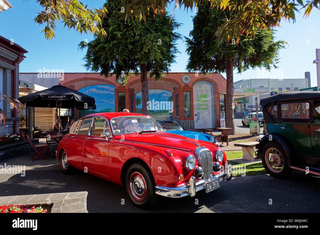 Motueka, Tasman/New Zealand February 17, 2013 Red Jaguar at a