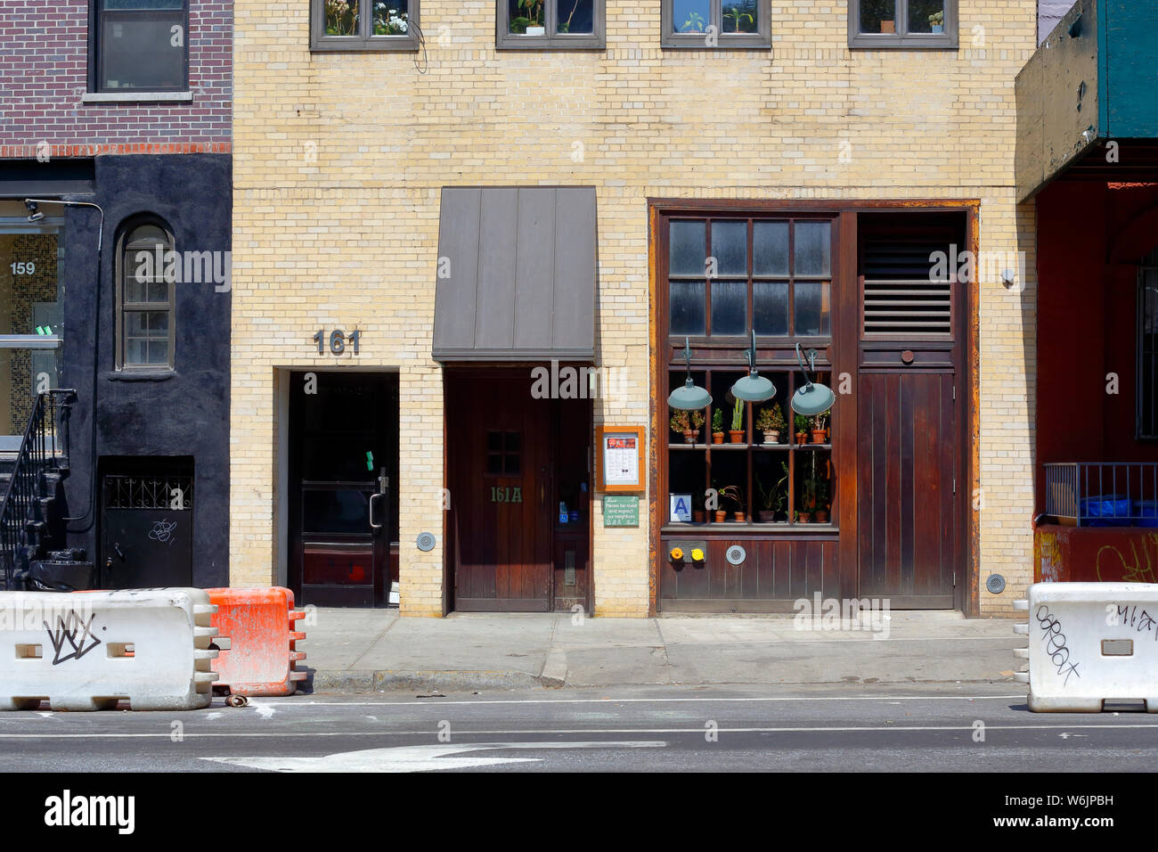 Dixon Place, 161A Chrystie St, New York, NY. exterior storefront of a performance space in the Lower East Side neighborhood of Manhattan. Stock Photo