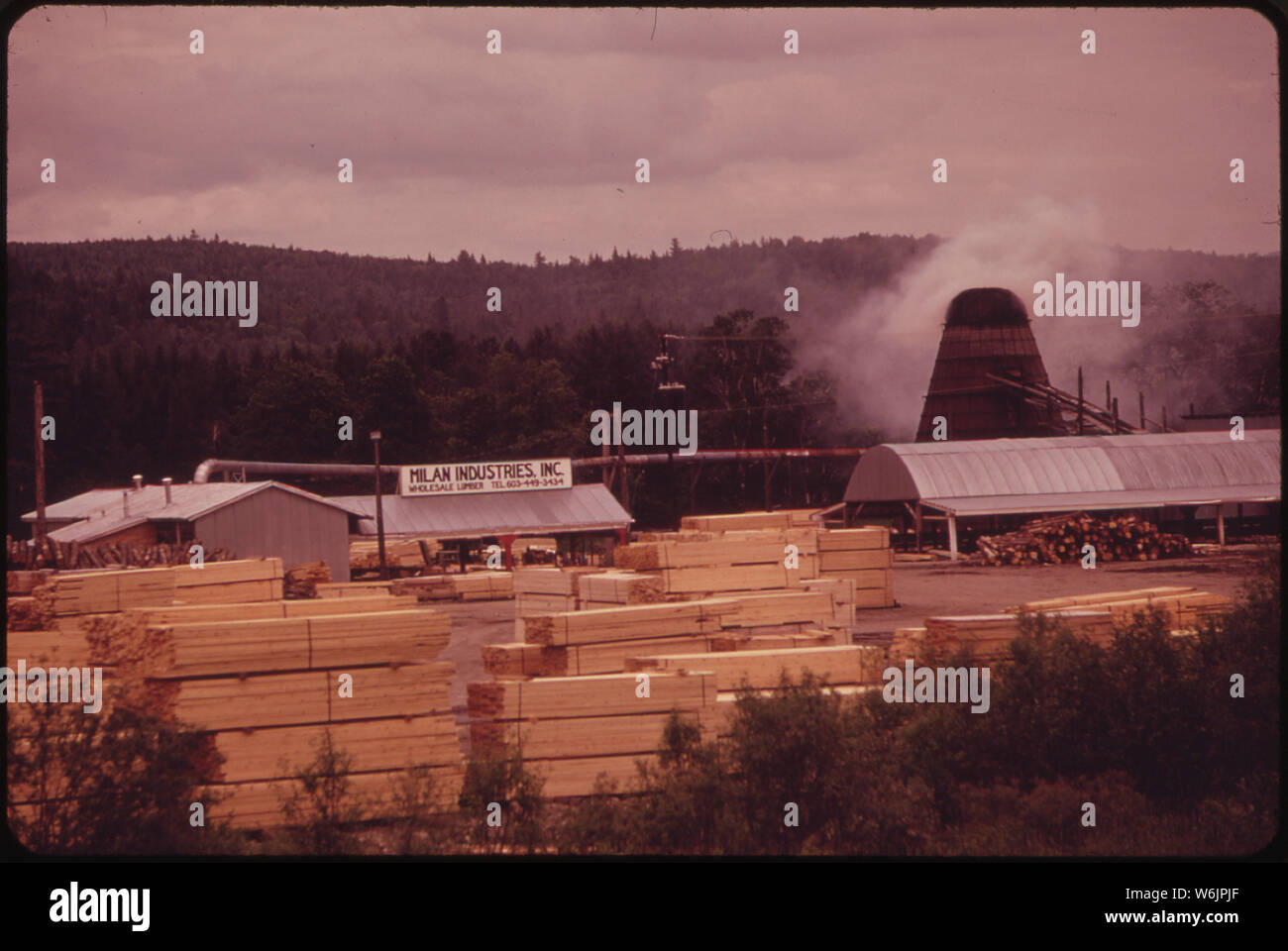 OLDEST INDUSTRIAL PLANT ON THE ANDROSCOGGIN RIVERTHE LUMBER MILL AT