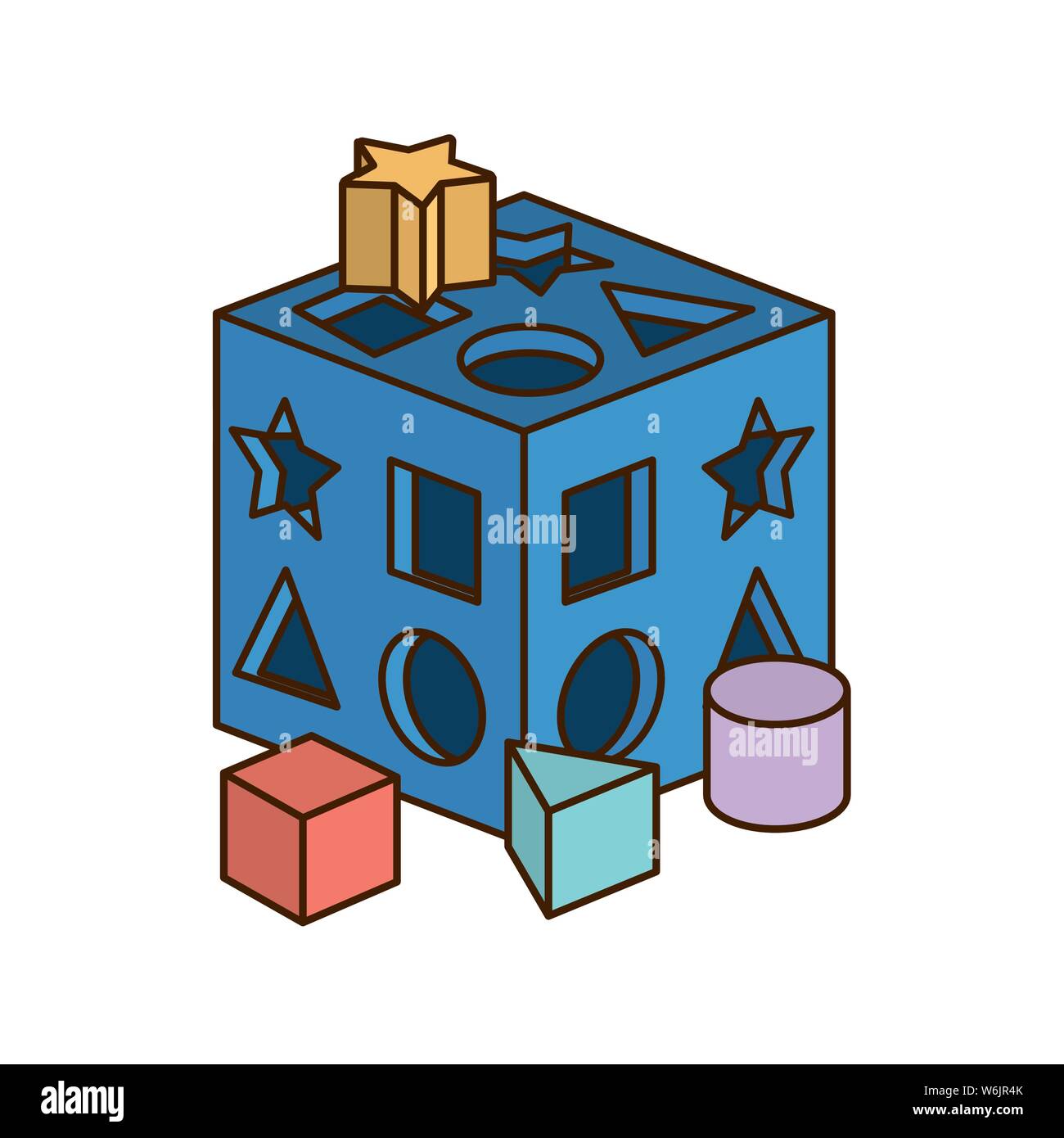 Isolated baby cube toy design Stock Vector Image & Art Alamy
