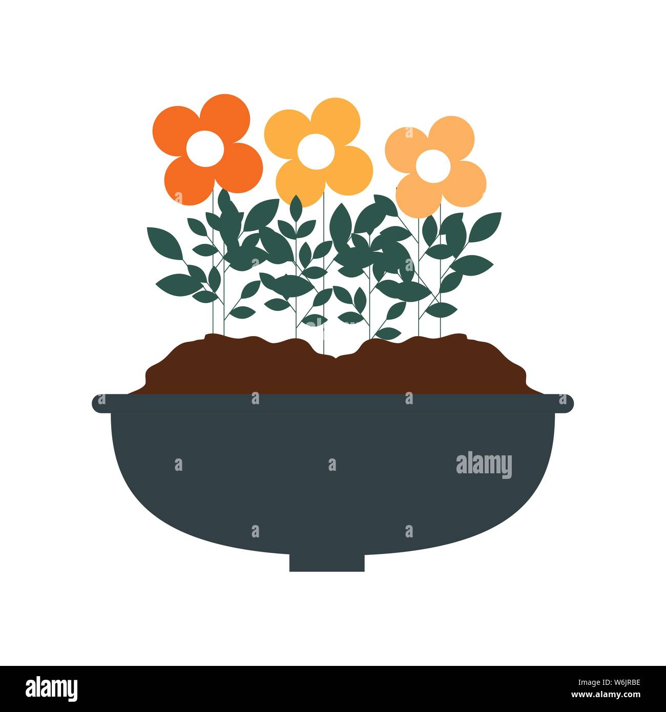 flowers houseplant in pot natural icon Stock Vector Image & Art - Alamy